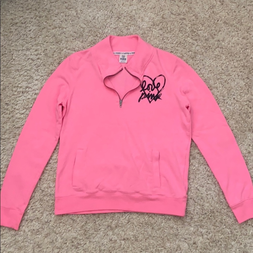 PINK Half Zip Sweatshirt